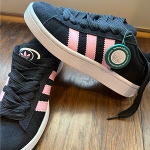 Adidas Black and Pink Athletic Shoes